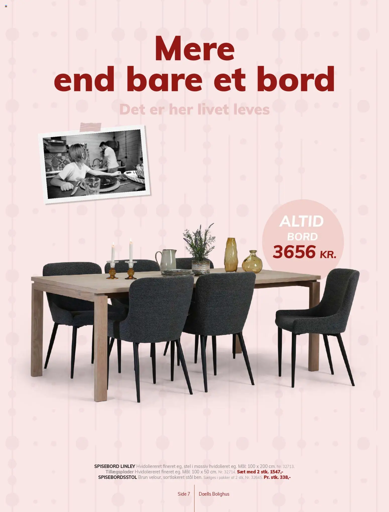 Daells Bolighus tilbudsavis – gyldig fra 15.04.2026 | Side: 7 | Produkter: Bord