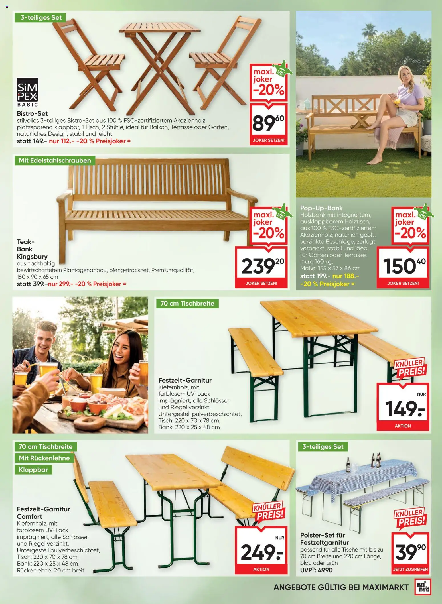 Maximarkt Gartenzeit ist Freizeit gültig ab 30.04.2026 | Seite: 9 | Produkte: Tisch