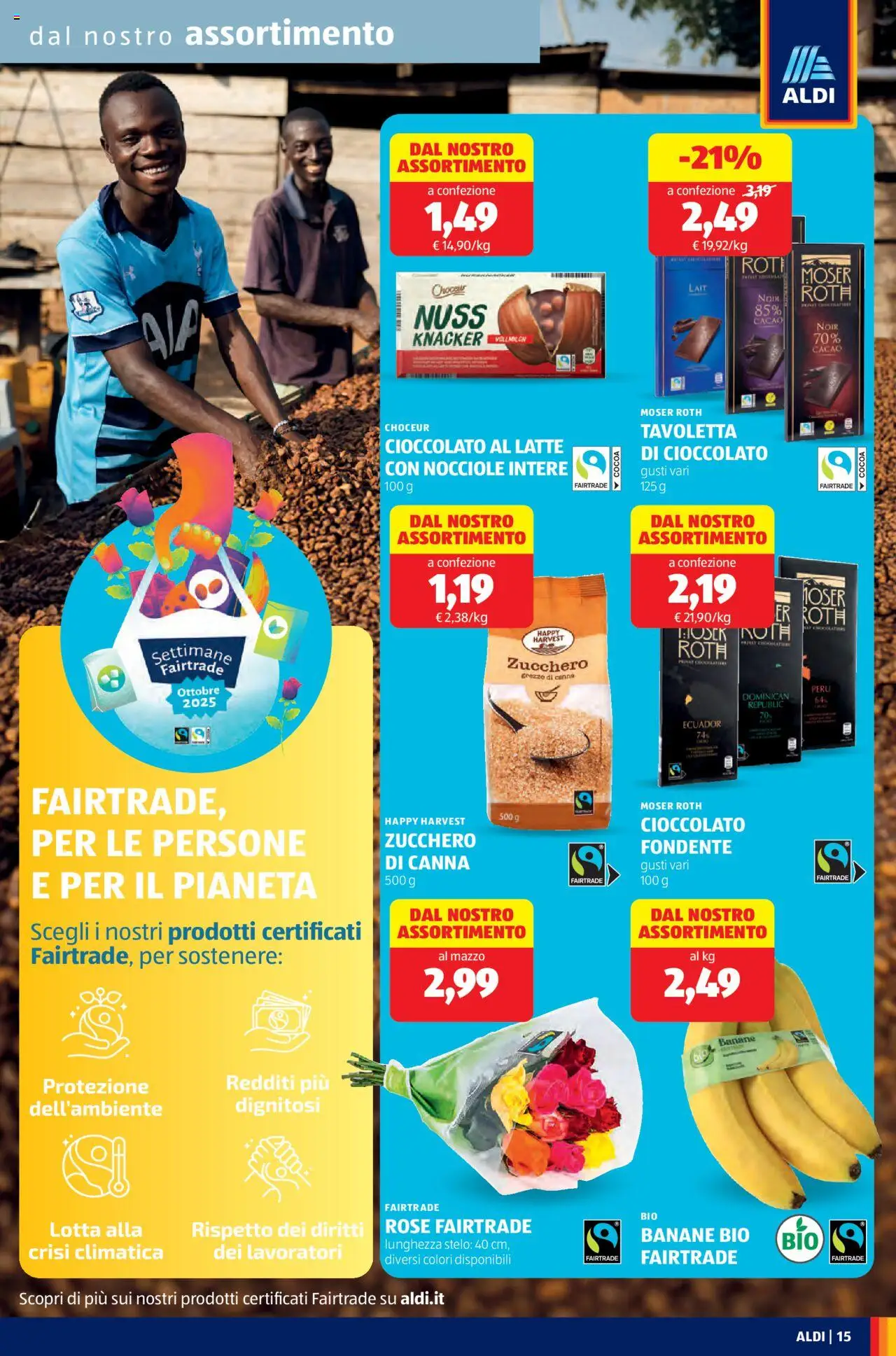 Volantino Aldi del 20.10.2025 | Pagina: 15 | Prodotti: Cioccolato, Latte, Nocciole, Cacao