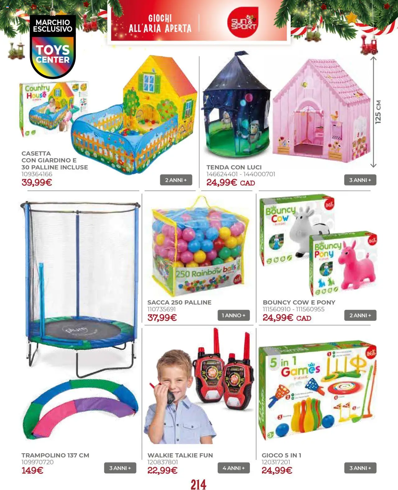 Volantino Toys Center del 17.10.2025 | Pagina: 216 | Prodotti: Tenda, Trampolino, Gioco
