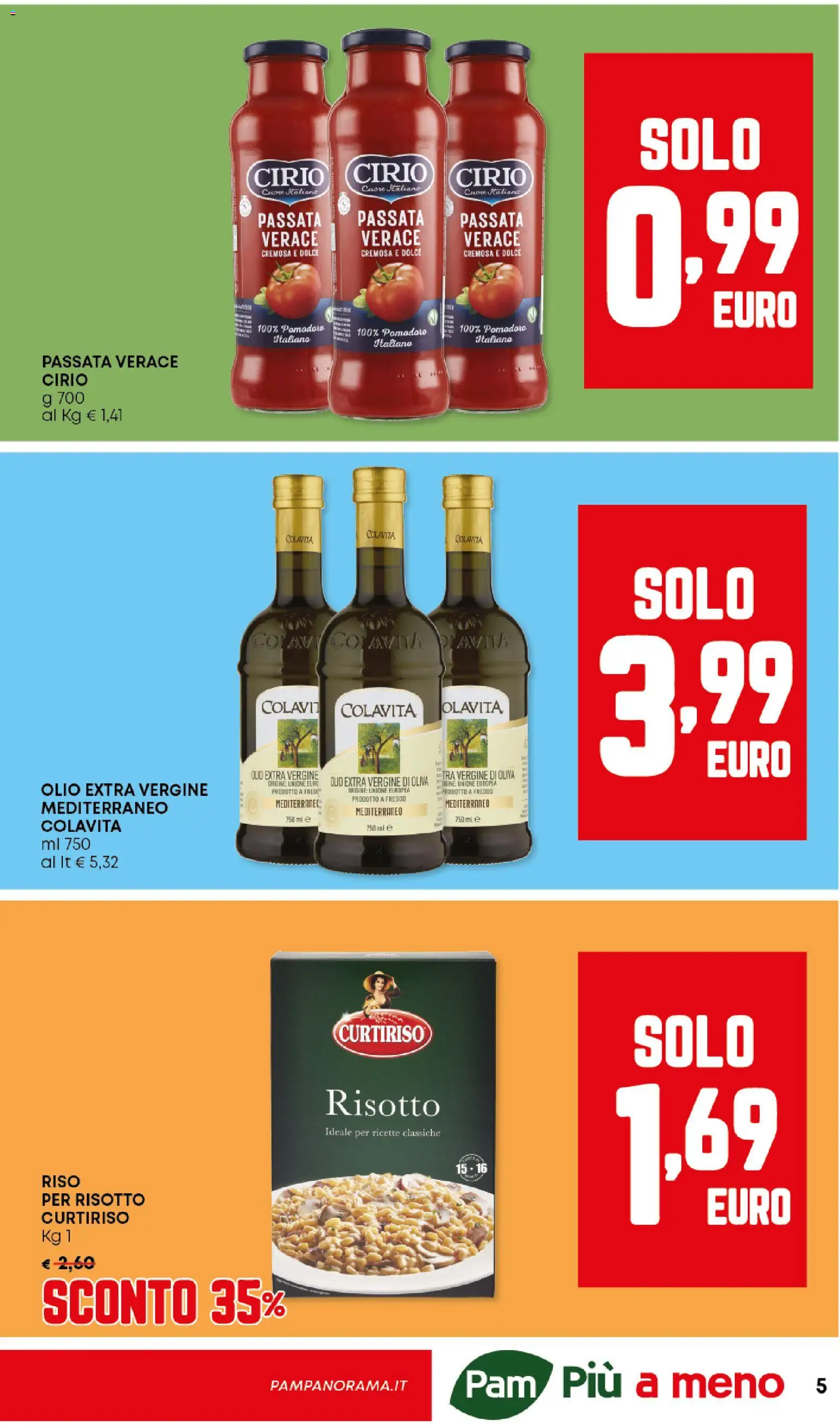 Volantino Panorama del 23.10.2025 | Pagina: 5 | Prodotti: Riso, Pomodoro, Olio, Olio extra vergine