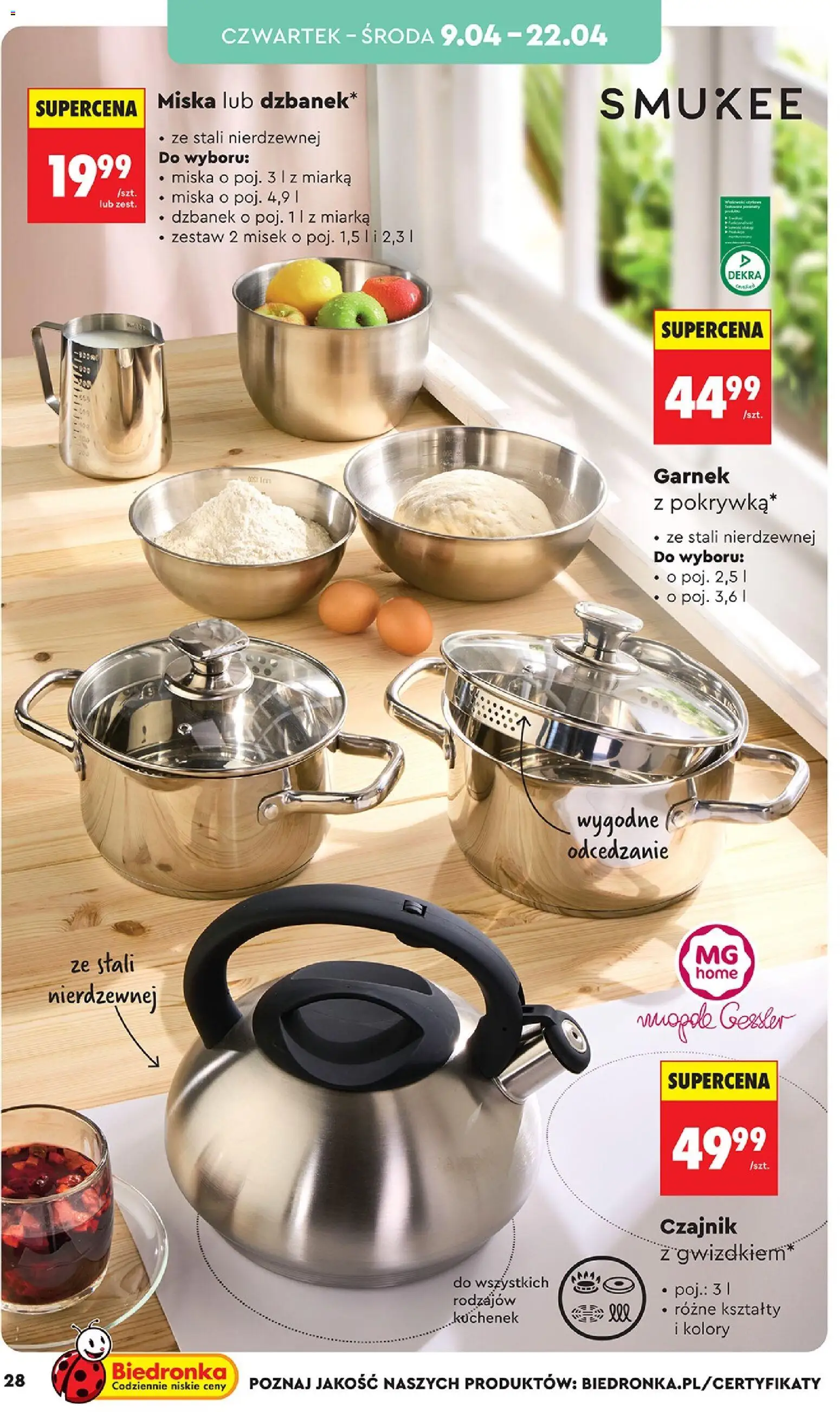 Biedronka gazetka - Hity i inspiracje od 07.04.2026 | Strona: 28 | Produkty: Dzbanek, Czajnik, Garnek