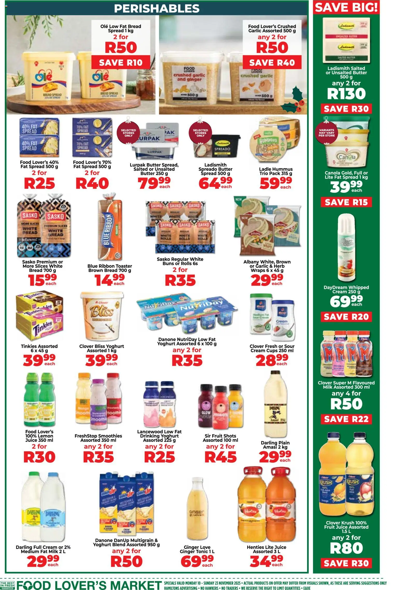 New Food Lover's Market catalogue – valid from 10.11.2025 | Page: 4 | Products: Ties, Toaster, Bread, Juice