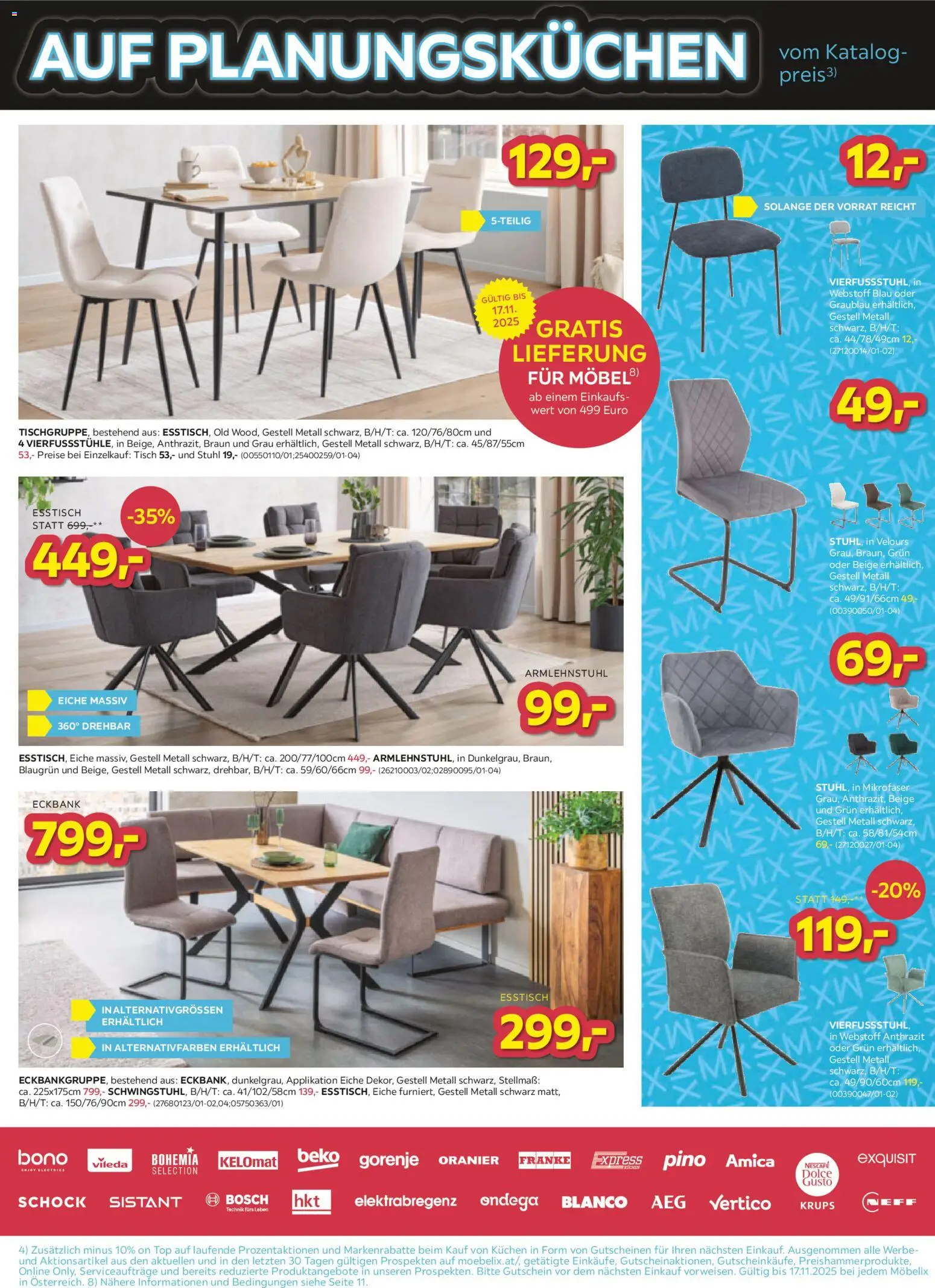 Möbelix - Black Friday gültig ab 11.11.2025 | Seite: 7 | Produkte: Tisch, Stuhl