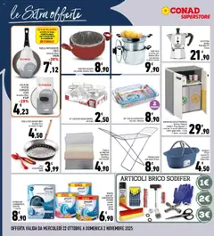 Anteprima del volantino Conad Superstore Sicilia catalogo valido a partire dal 22.10.2025 | Pagina: 26 | Prodotti: Caffettiera, Pasta, Agrumi, Friggitrice