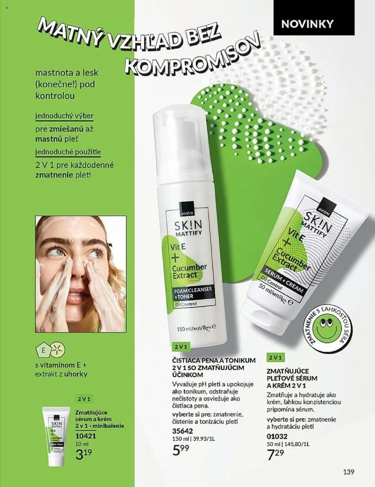 Nové Avon akcie – leták je platný od 01.10.2025 | Strana: 139 | Produkty: Krém, Toner, Uhorky