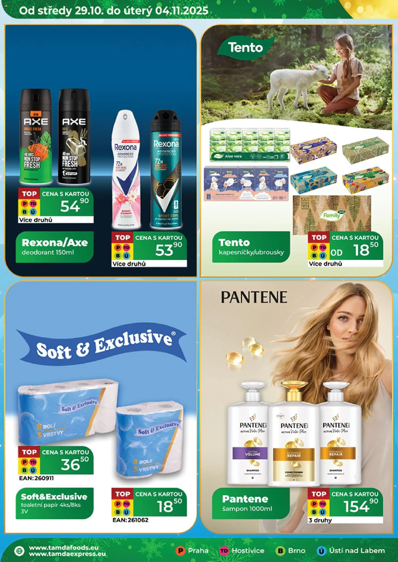 Tamda Foods leták od 29.10.2025 | Strana: 20 | Produkty: Deodorant, Aloe vera, Rexona, Šampon