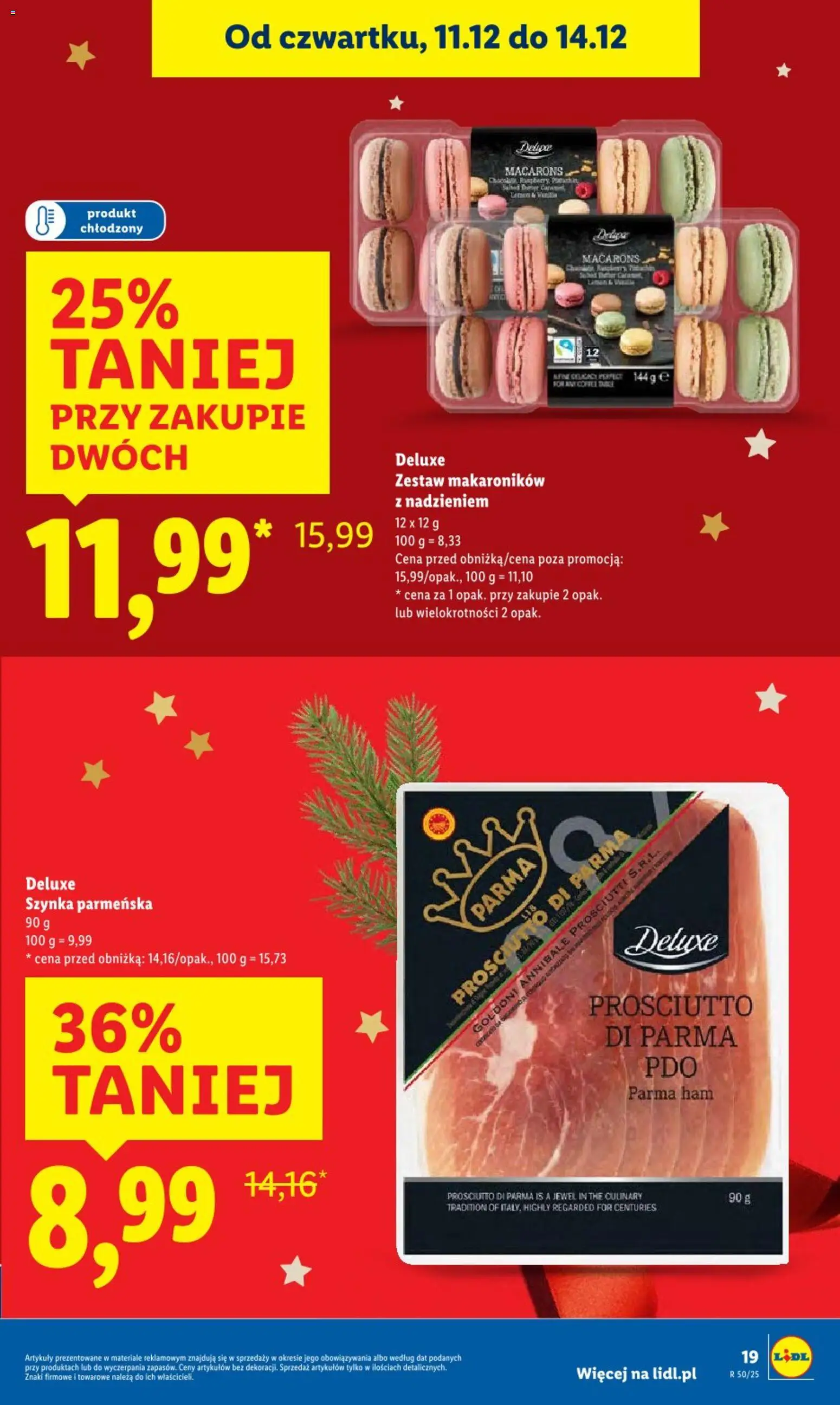 Lidl Gazetka od 11.12.2025 | Strona: 19 | Produkty: Szynka, Prosciutto