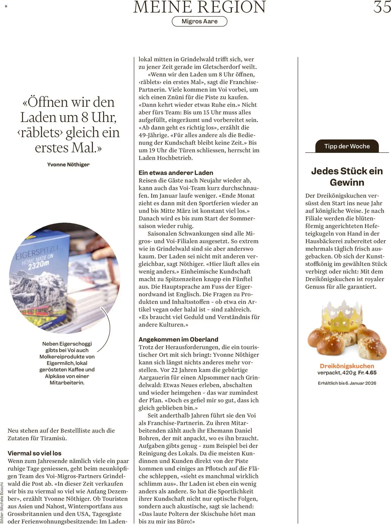 Migros Magazin – gültig ab 29.12.2025 | Seite: 35 | Produkte: Kaffee, Uhr, Bilder