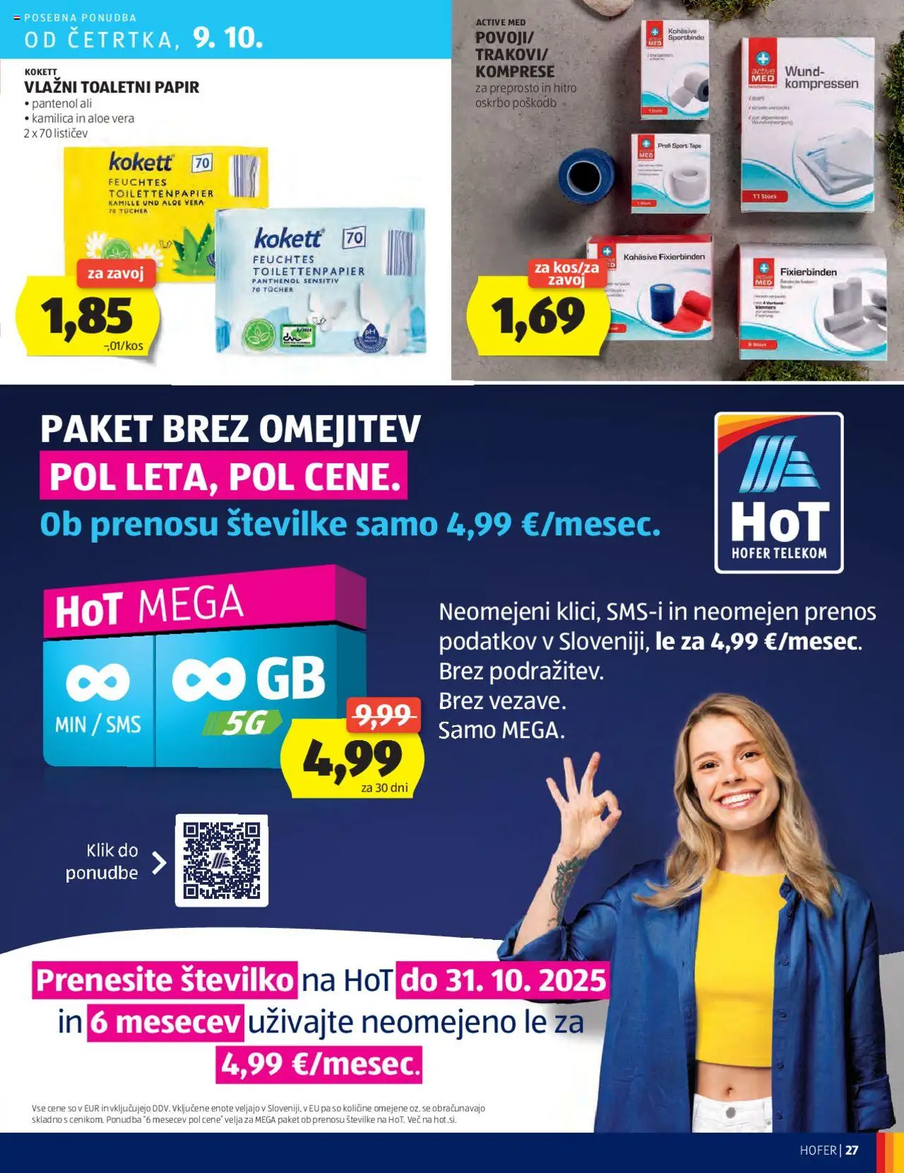 Novi Hofer katalog ponudbe – veljaven od 02.10.2025 | Stran: 27 | Izdelki: Toaletni papir