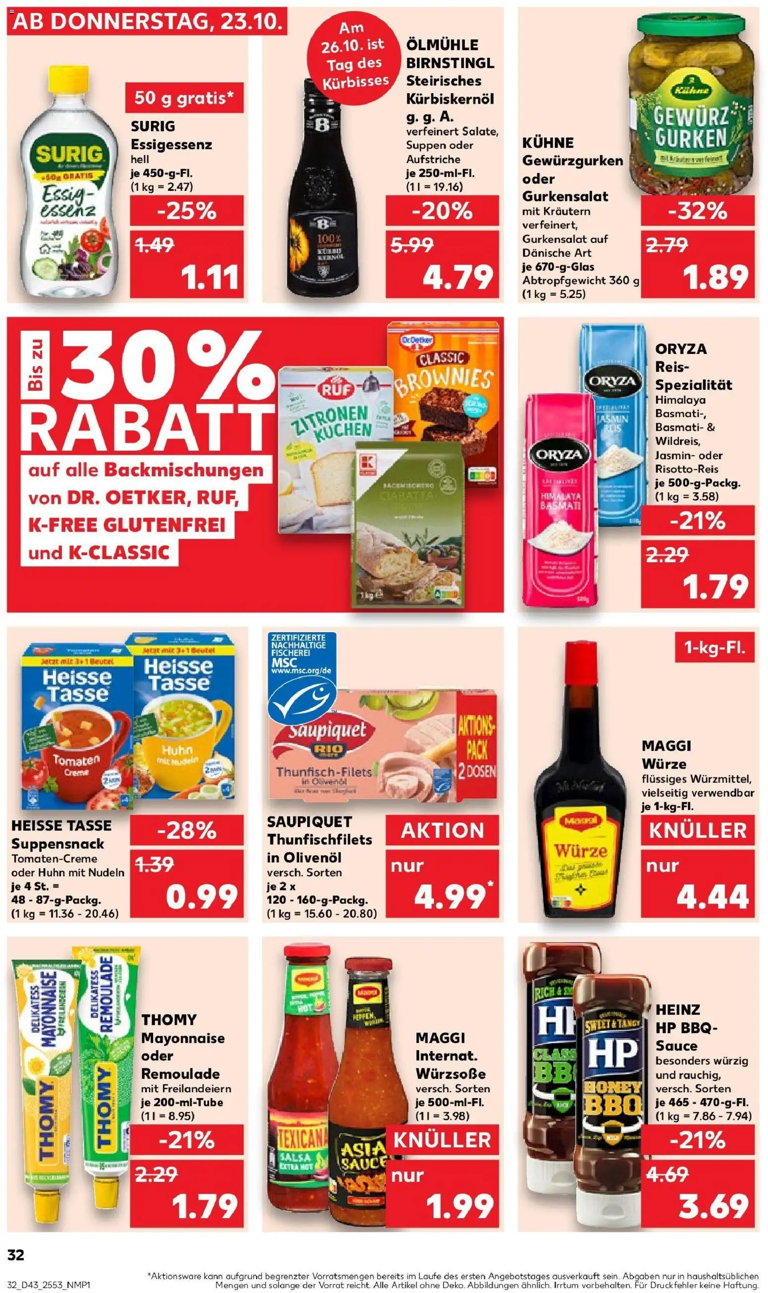 Kaufland prospekt Oppenheim	 – gültig ab 27.10.2025 | Seite: 32 | Produkte: HP, Creme, Nudeln, Kuchen