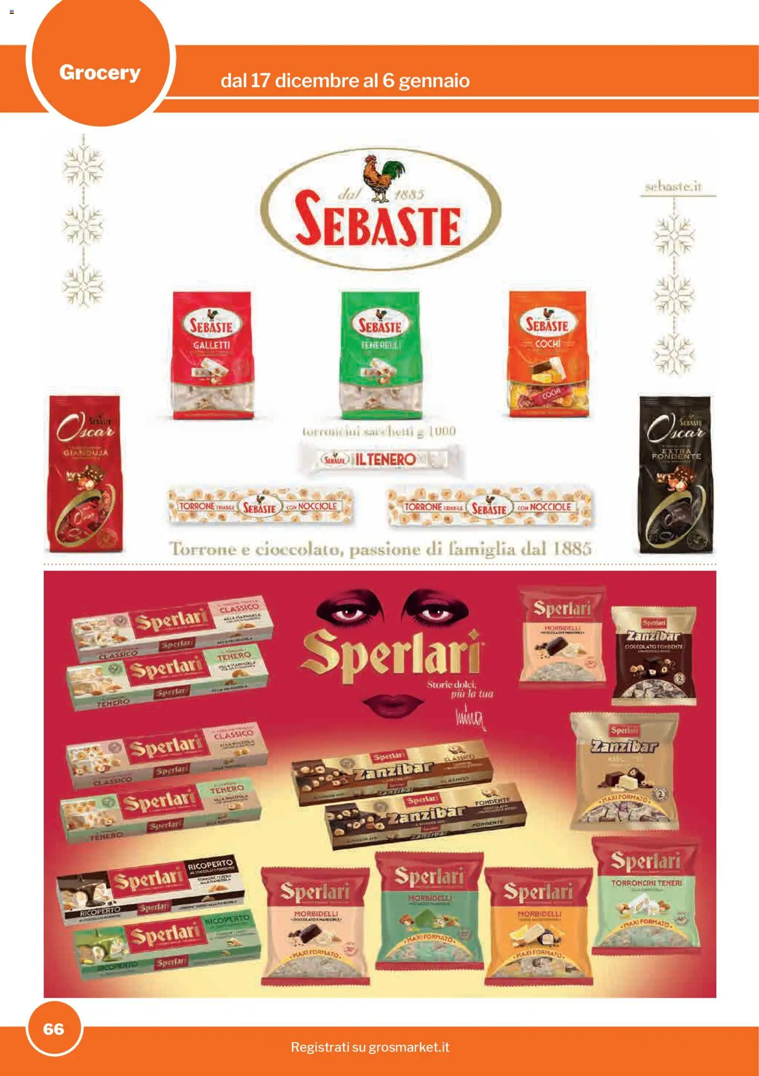 Volantino Sogegross del 17.12.2025 | Pagina: 66 | Prodotti: Cioccolato, Nocciole, Torroncini