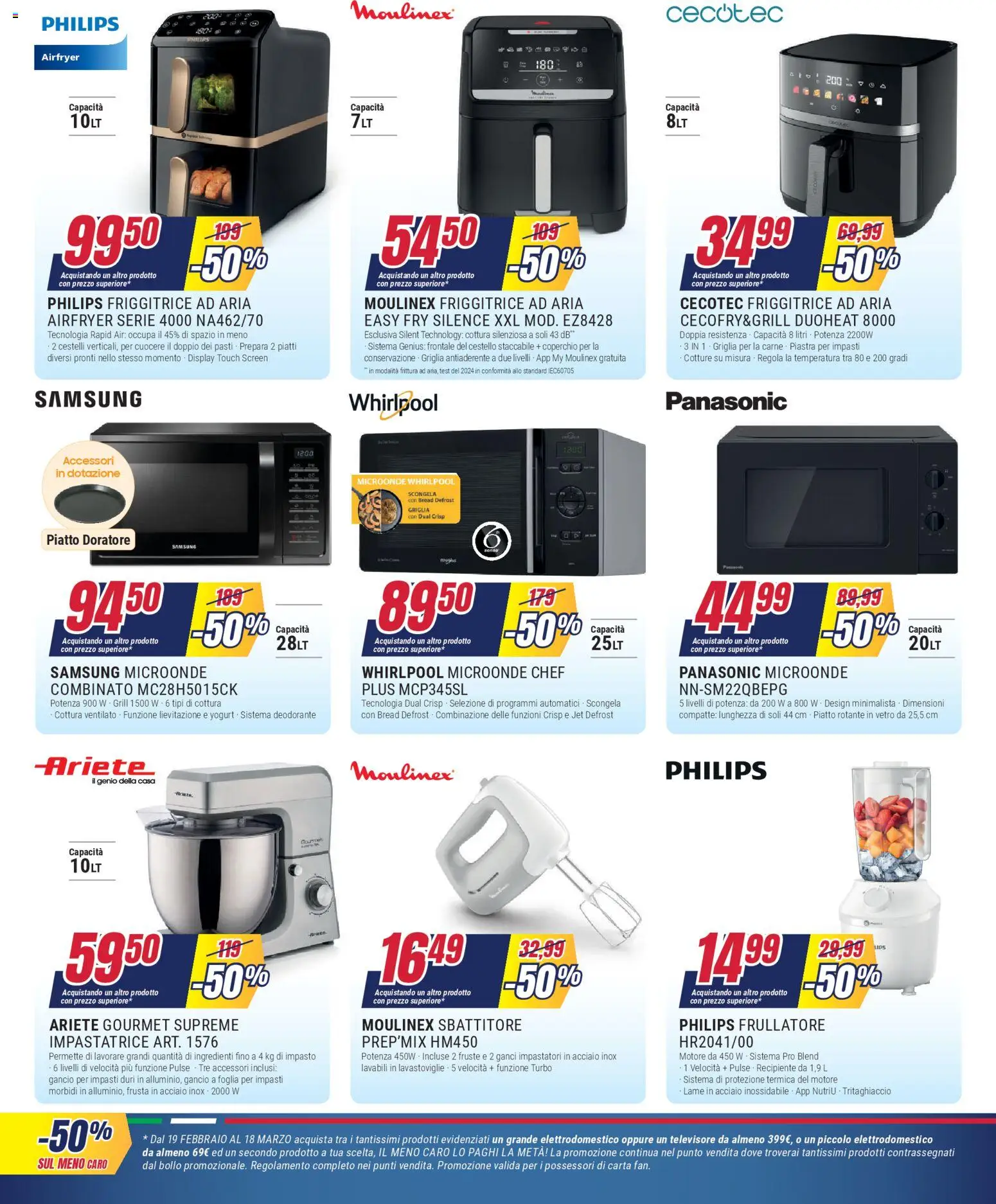 Volantino Trony del 19.02.2026 | Pagina: 11 | Prodotti: Microonde, Deodorante, Piatto, Griglia