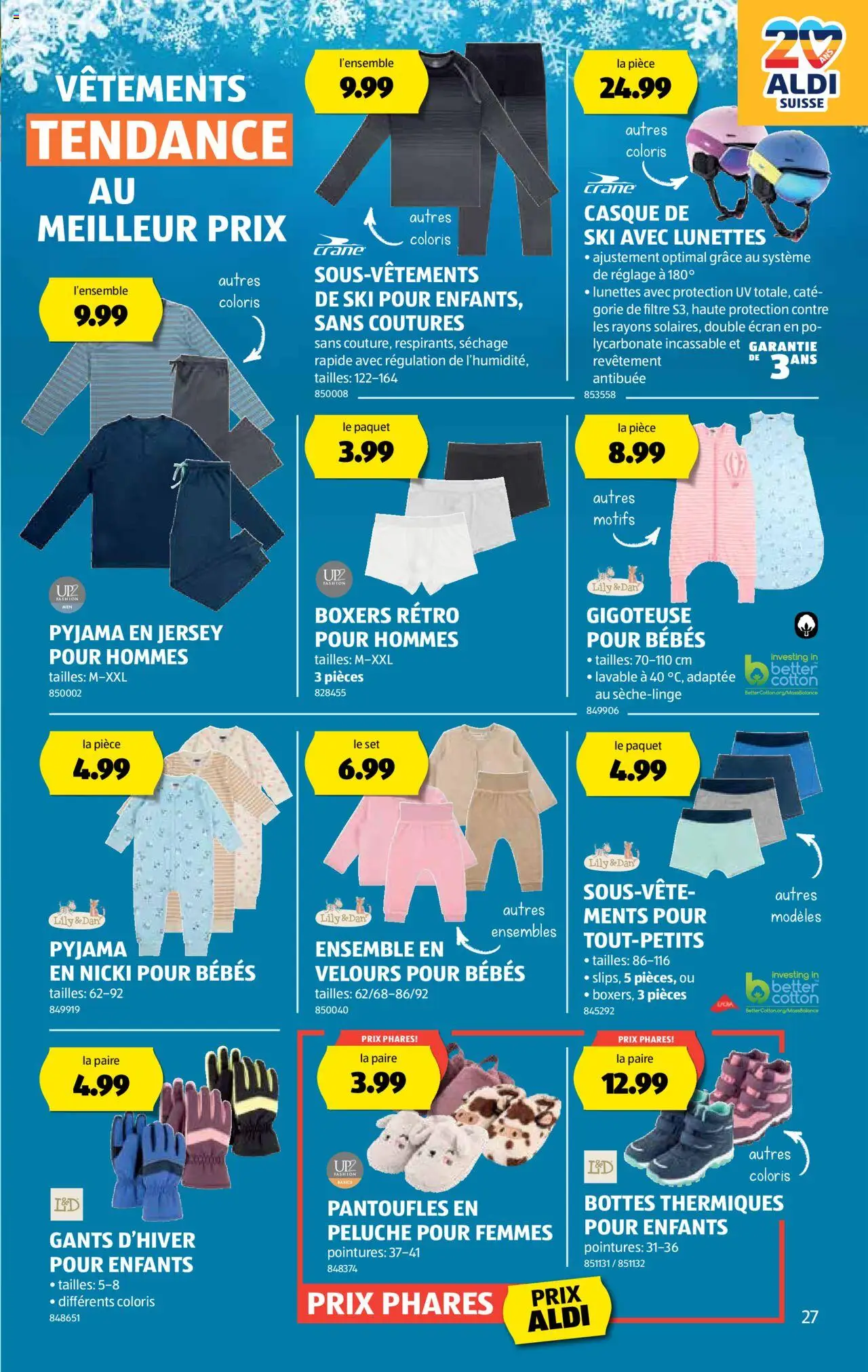 Aldi Aktionen FR – gültig ab 16.10.2025 | Seite: 28 | Produkte: Ski, Pyjama