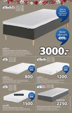 Forhåndsvisning av JYSK kundeavis gyldig fra 01.12.2025 | Side: 9 | Produkter: Overmadrass, Rammemadrass, Madrass