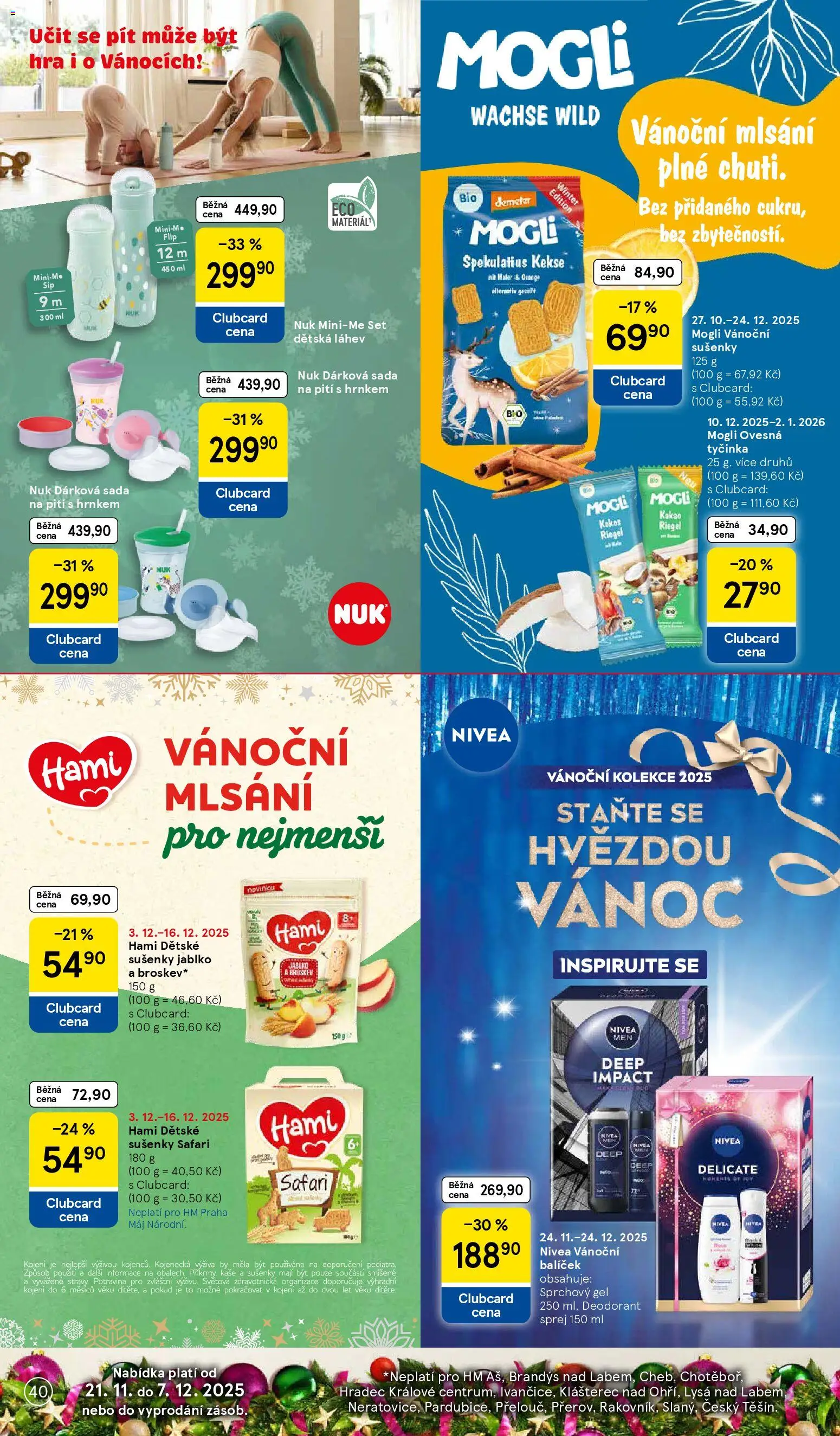 Tesco katalog od 25.11.2025 | Strana: 40 | Produkty: Sprchový gel, Cookies, Hra, Láhev