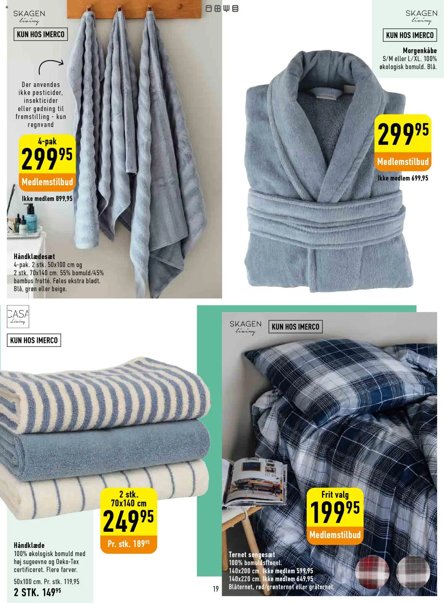 Imerco tilbudsavis – gyldig fra 16.01.2026 | Side: 19 | Produkter: Sengesæt, Håndklæde