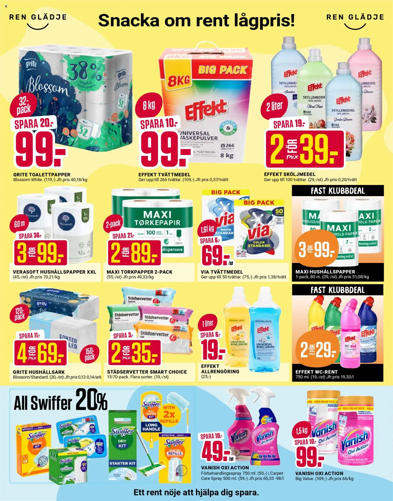 ÖoB reklamblad aktuell från 19.01.2026 | Sida: 6 | Produkter: Tvättmedel, Toalettpapper, Allrengöring, Äpple