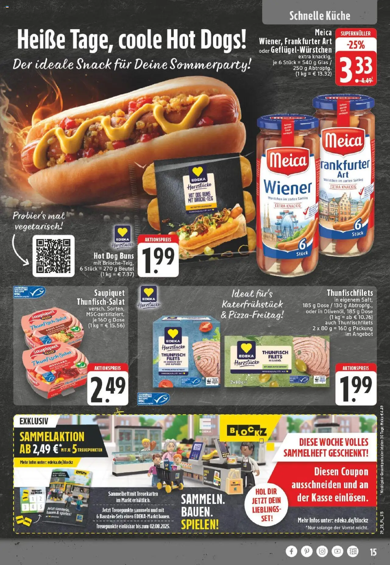 Edeka prospekt Kerken-Aldekerk	 - gültig ab dem 13.07.2025 | Seite: 15 | Produkte: Thunfisch, Küche, Saft, Salat