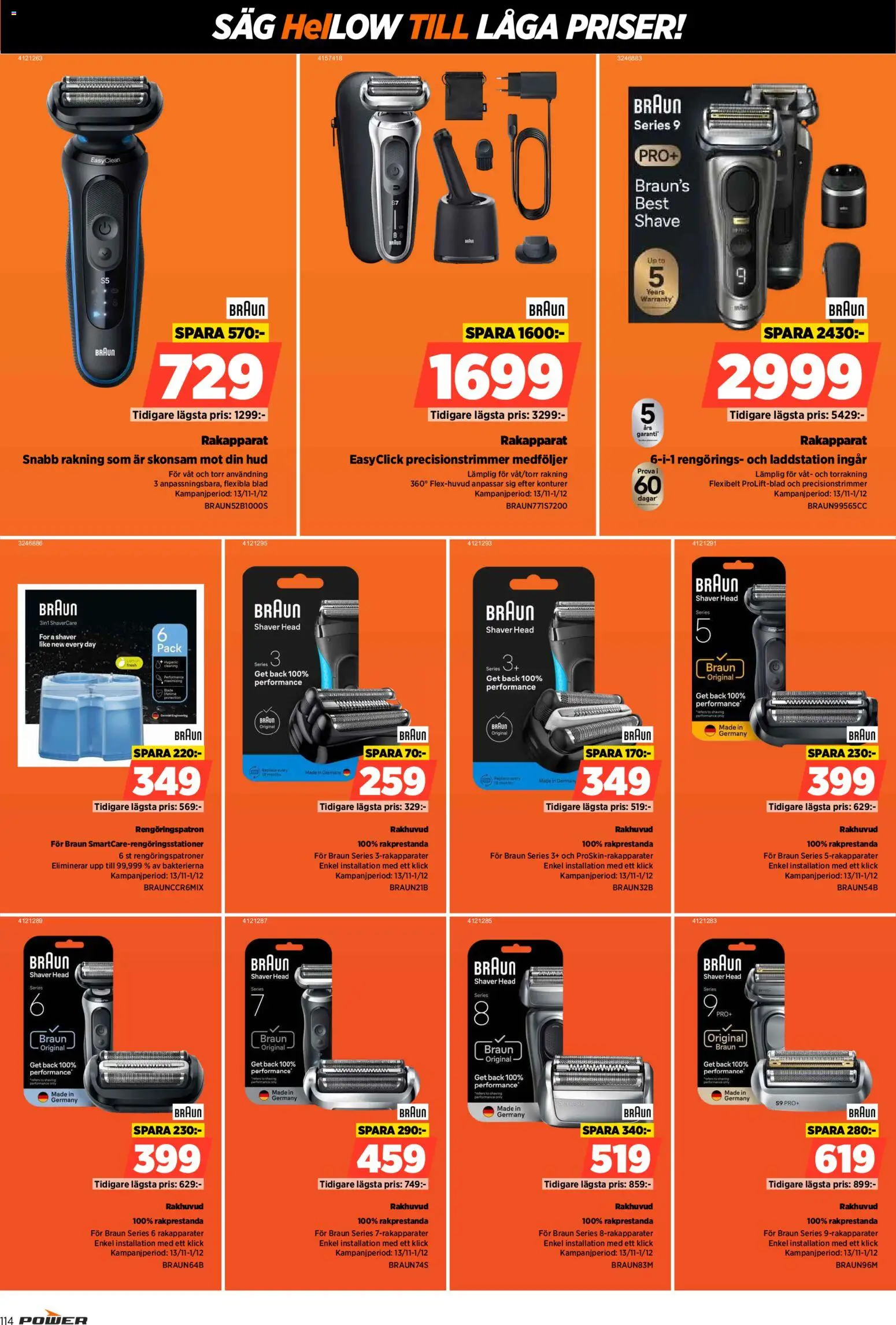 Power reklamblad aktuell från 24.11.2025 | Sida: 114 | Produkter: Rakapparat, Såg