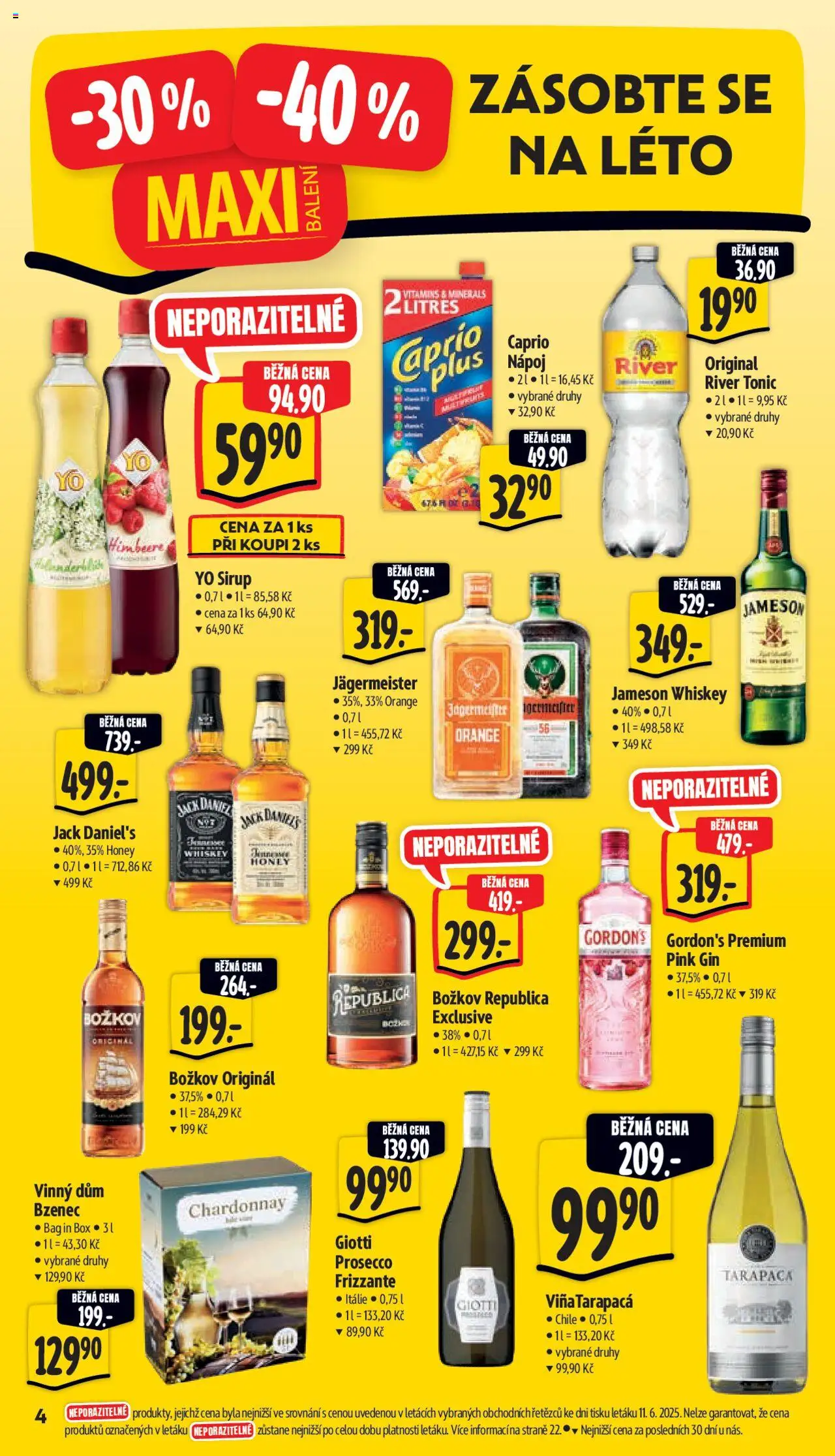 Albert leták - Supermarket od 18.06.2025 | Strana: 9 | Produkty: Rum, Tarapaca, Whiskey, Frizzante