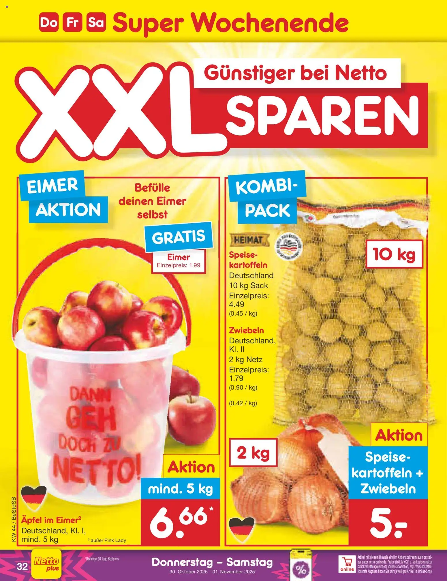 Netto Marken-Discount Prospekt 	 – gültig ab 27.10.2025 | Seite: 36 | Produkte: Äpfel, Kartoffeln, Zwiebeln