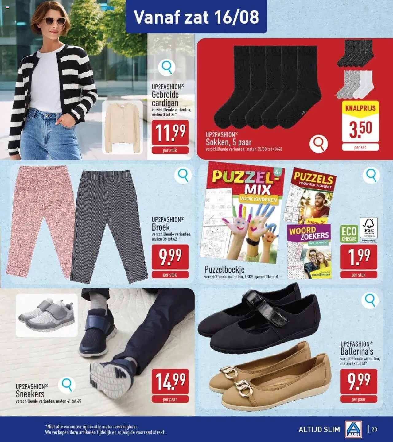 {H1} | Pagina: 23 | Producten: Sneakers, Puzzel, Broek