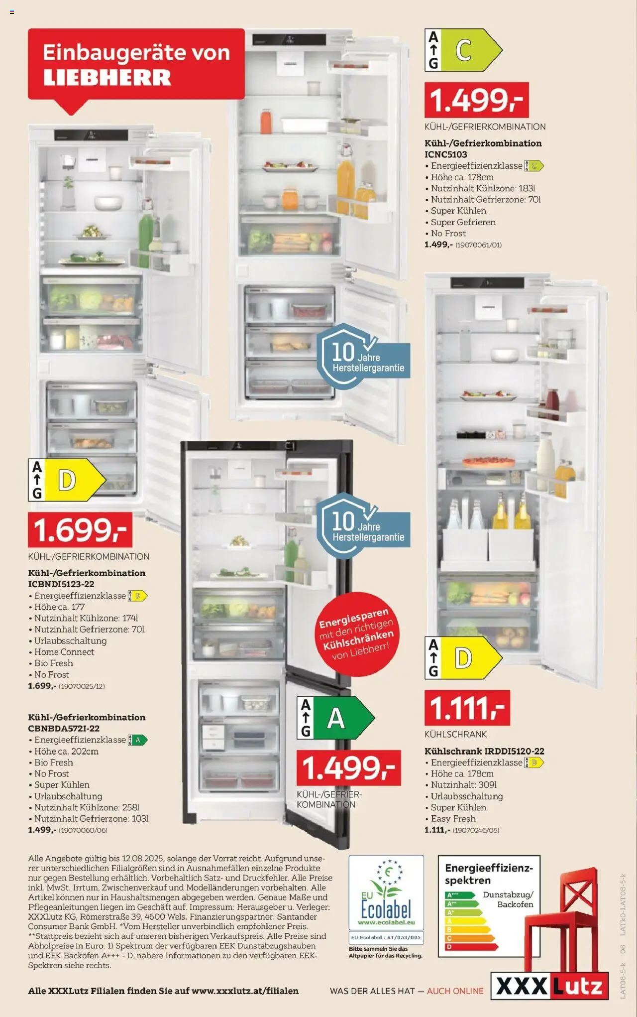 XXXLutz  Küchen Nolte gültig ab 29.07.2025 | Seite: 8 | Produkte: Kühlschrank