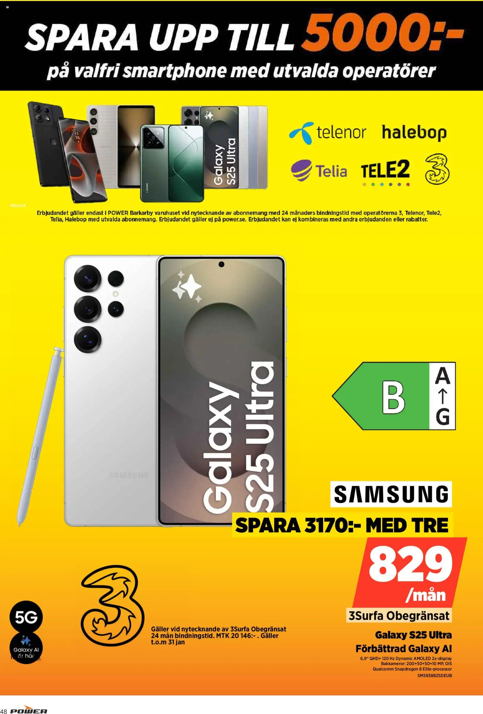 Power reklamblad aktuell från 12.01.2026 | Sida: 48 | Produkter: Galler, Smartphone, PC