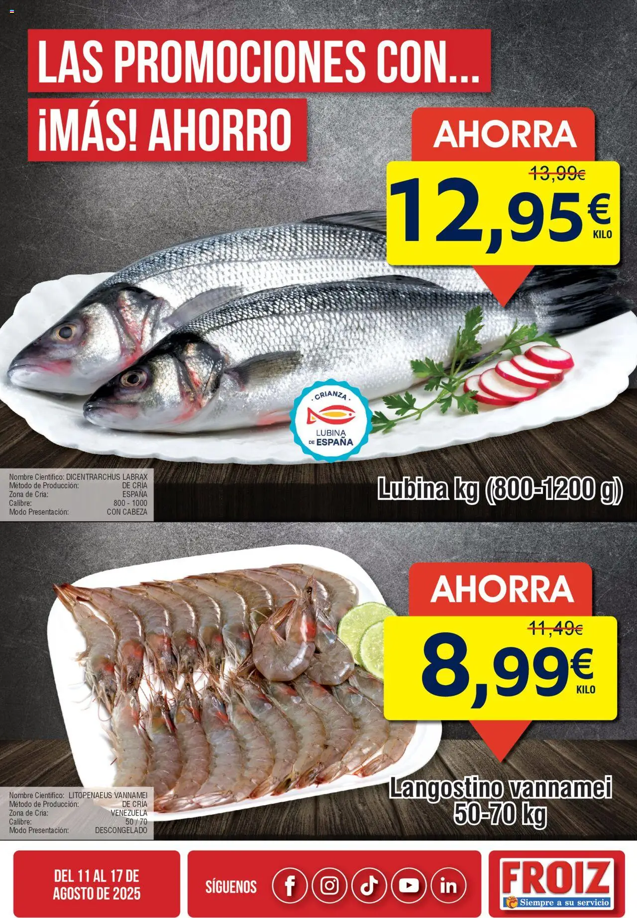 Froiz Oferta semanal │ válido desde el 11.08.2025 | Página: 2 | Productos: Langostino