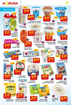 Koruna leták platný od 06.03.2026 | Strana: 4 | Produkty: Eidam, Bryndza, Tvaroh, Acidko