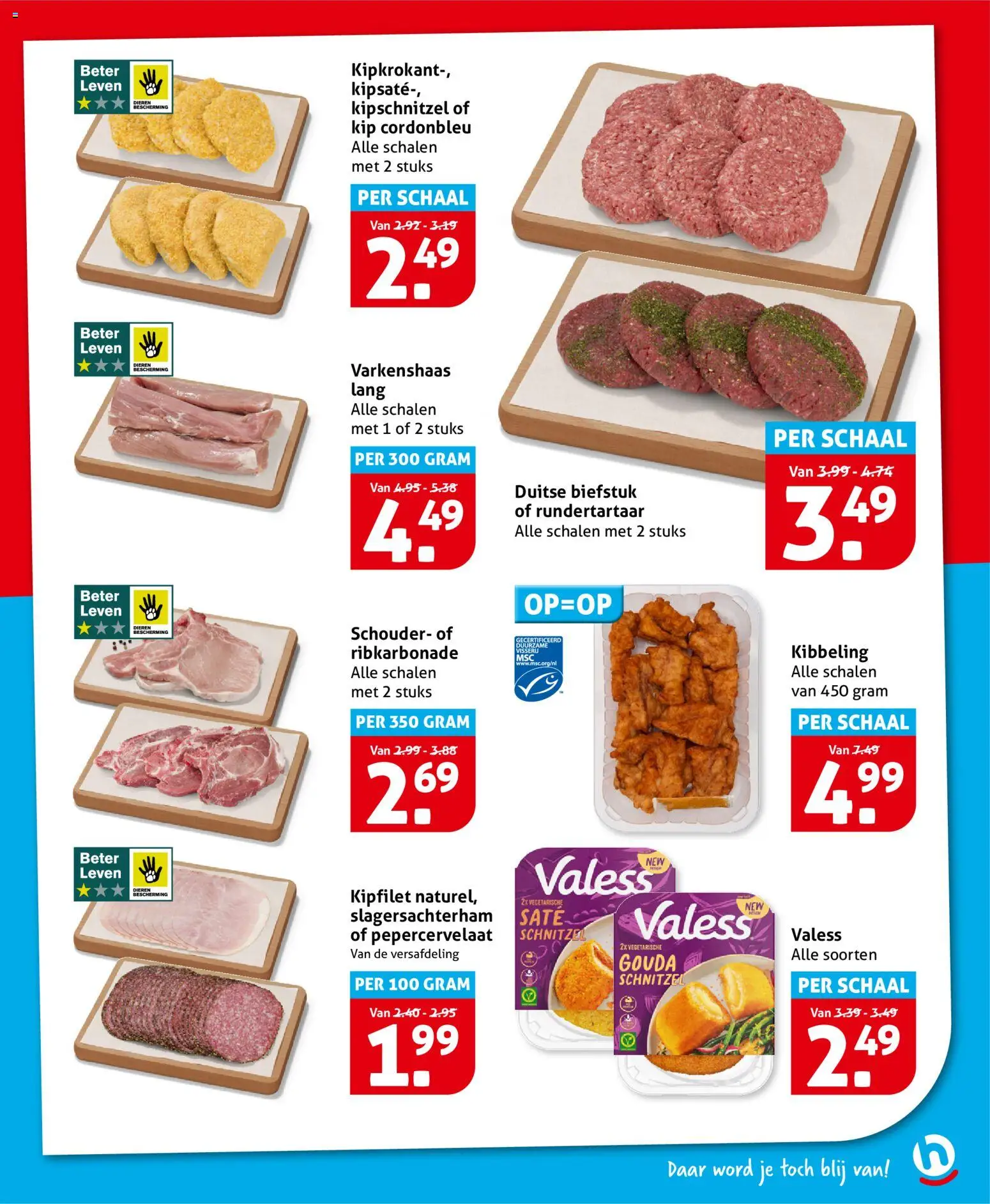 {H1} | Pagina: 11 | Producten: Biefstuk, Schaal, Schnitzel, Gouda