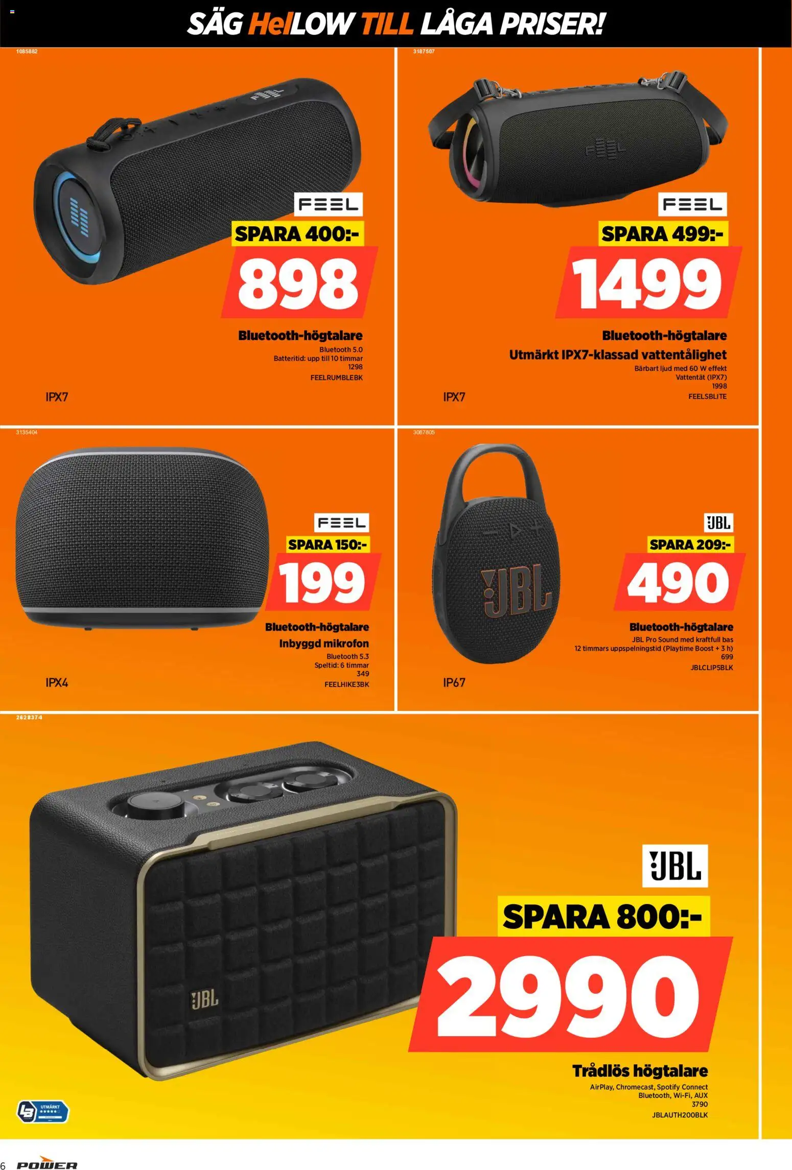 Power reklamblad aktuell från 13.04.2026 | Sida: 6 | Produkter: Såg, Mikrofon, Högtalare