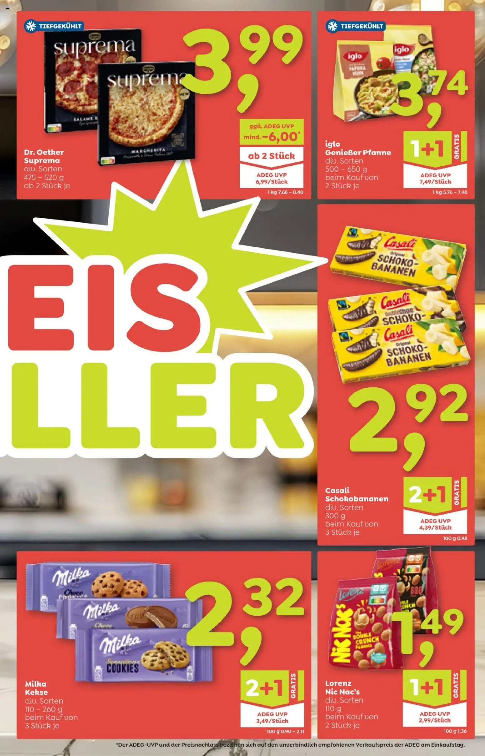 ADEG Flugblatt gültig ab 02.01.2025 | Seite: 3 | Produkte: Kekse, Bananen