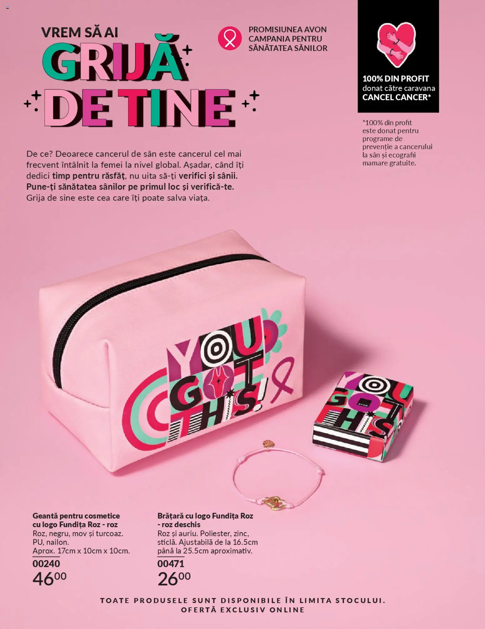 Noul catalog Avon – valabil de la 01.02.2026 | Pagină: 208 | Produse: Geantă pentru cosmetice, Geantă, Brățară