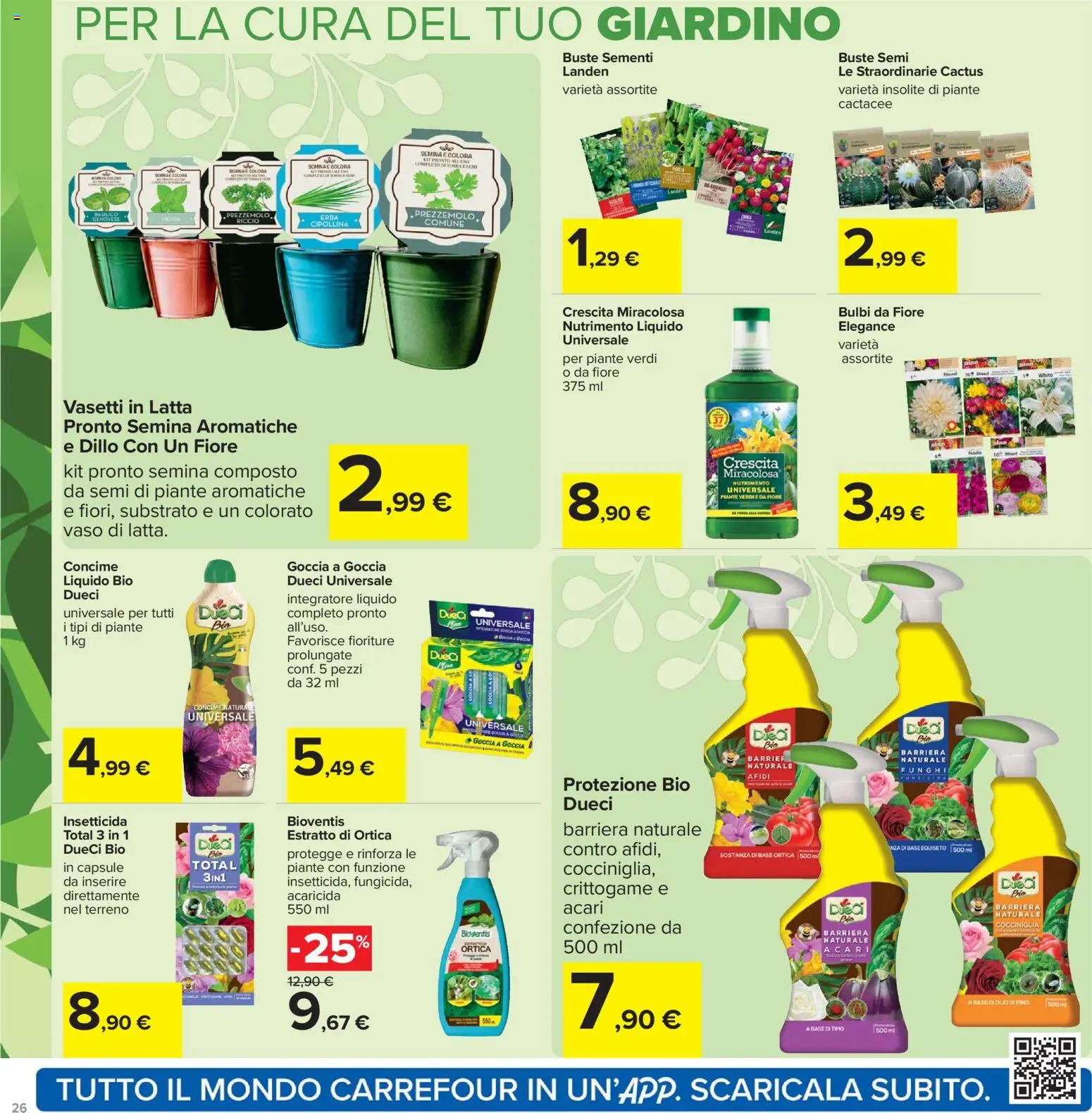 Volantino Carrefour del 02.03.2026 | Pagina: 26 | Prodotti: Concime, Prezzemolo, Cactus, Insetticida