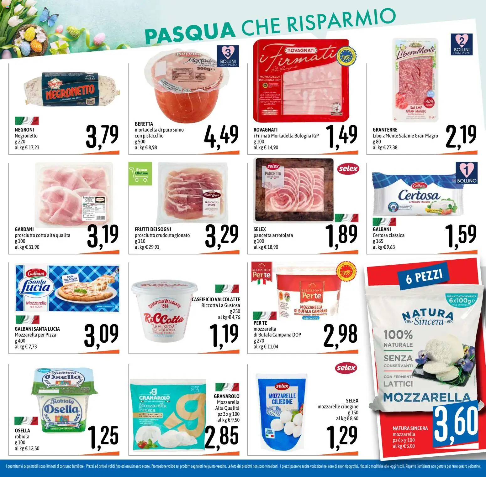 Volantino Emisfero del 26.03.2026 | Pagina: 16 | Prodotti: Prosciutto Cotto, Pizza, Prosciutto, Crescenza