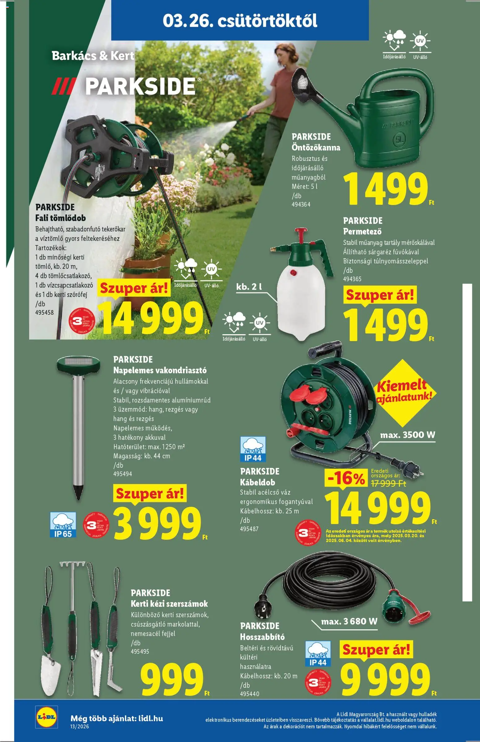 Lidl akciós ujság - amely érvényes a következő dátumtól: 26.03.2026 | Oldal: 38