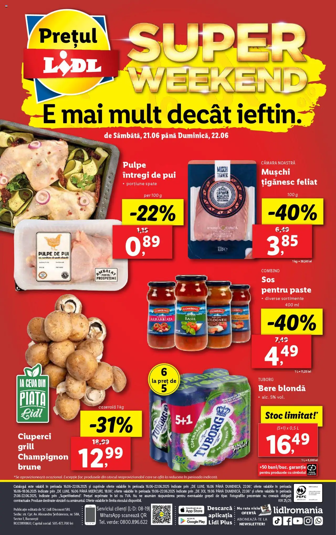 Catalog Lidl – valabil de la 16.06.2025 | Pagină: 96 | Produse: Grill, Ciuperci, Rață, Bere