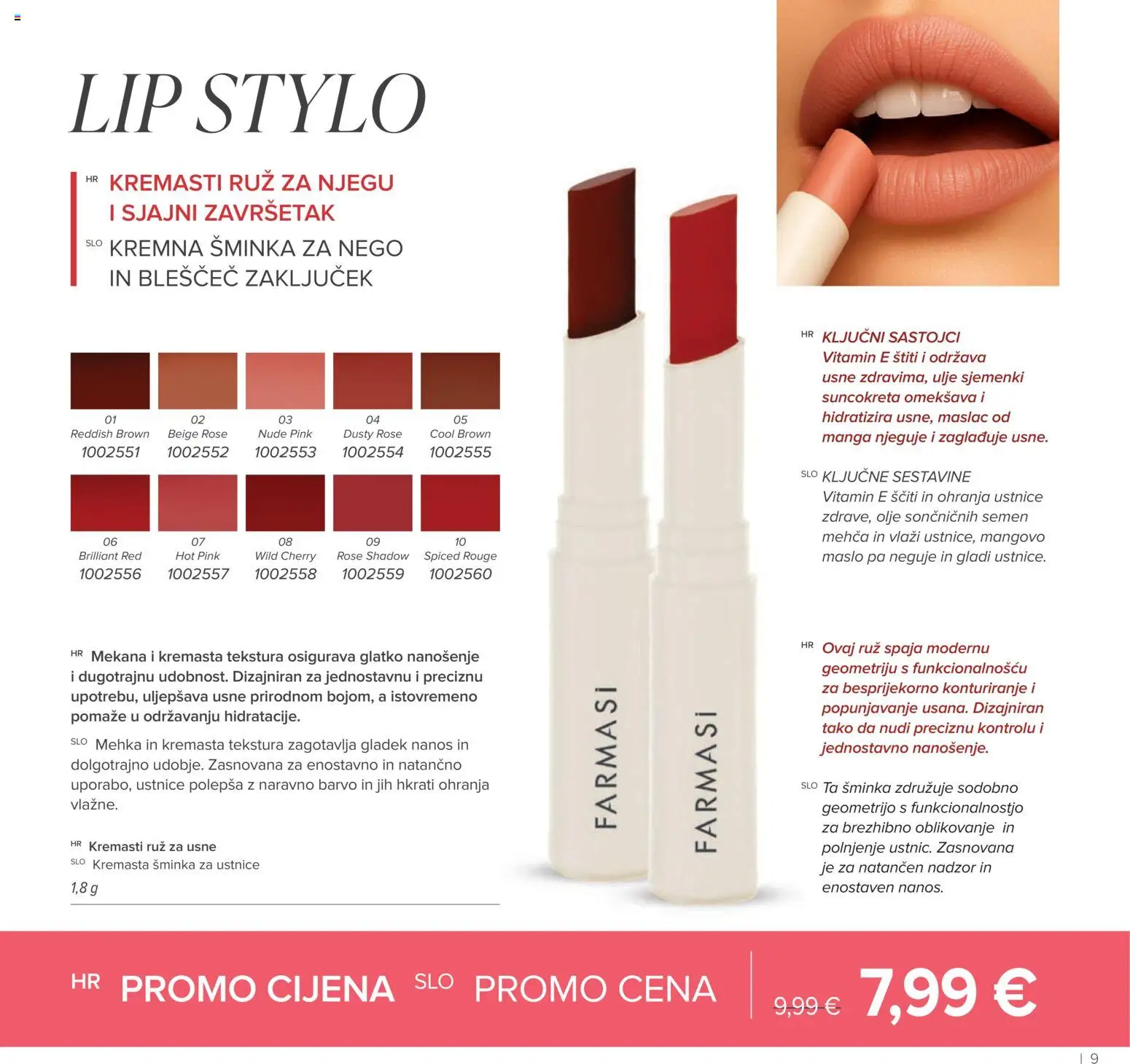 Farmasi katalog | vrijedi od 02.03.2026 | Stranica: 9 | Proizvodi: Šminka, Ruž, Maslac, Ulje