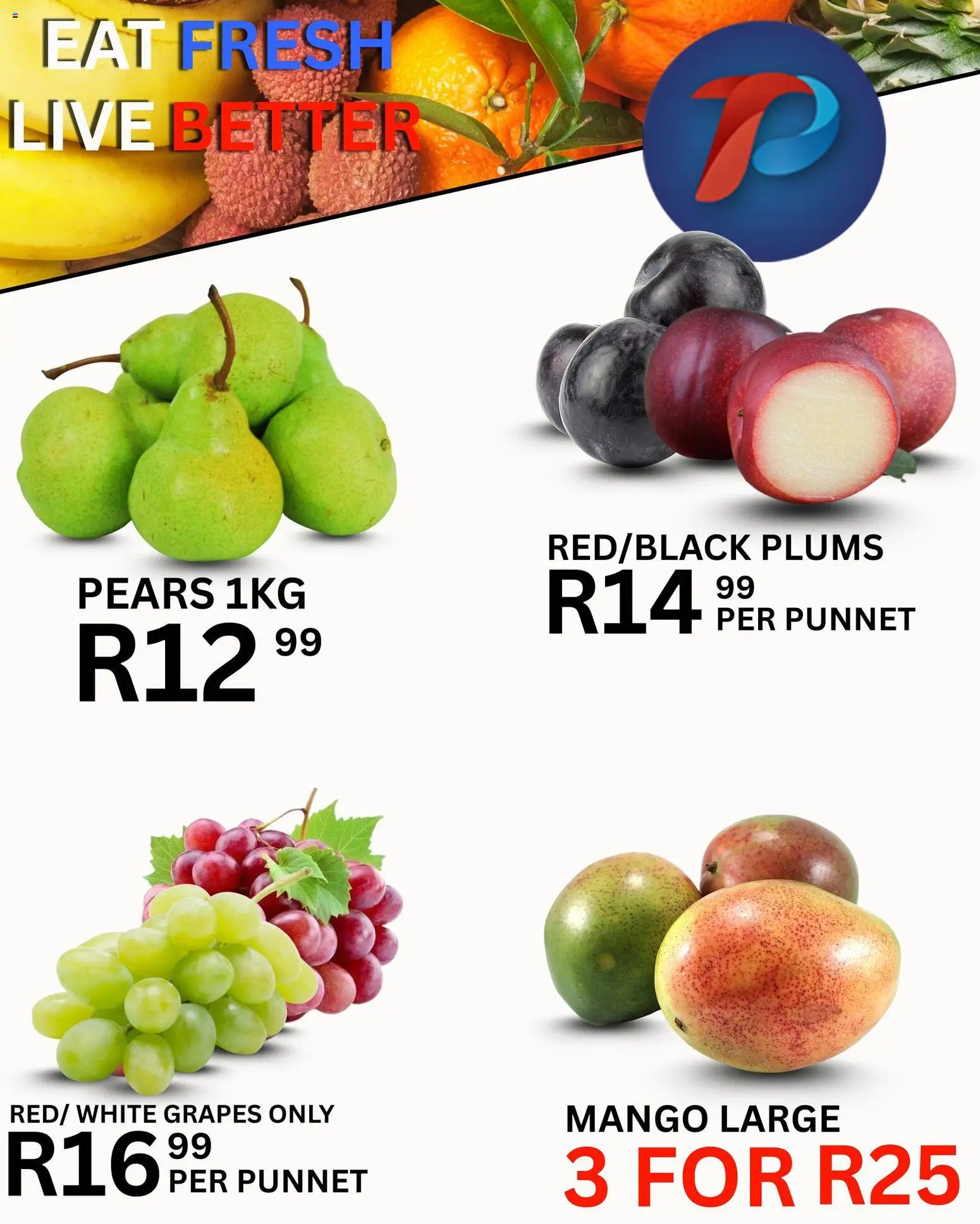 New Take n Pay catalogue – valid from 27.02.2026 | Page: 7 | Products: Pears, Mango, Grapes