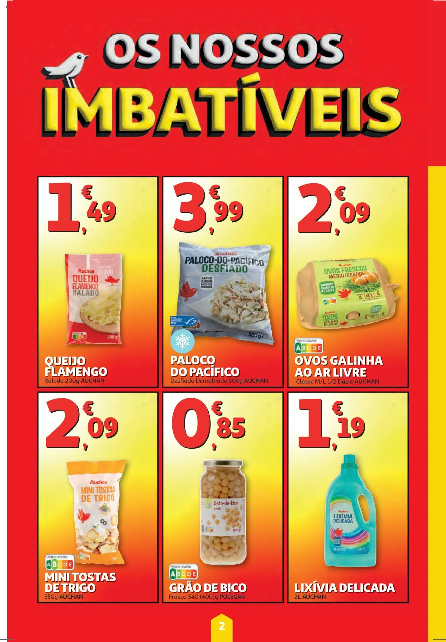 Auchan folheto │ válido de 11.12.2025 | Página: 2 | Produtos: Tostas, Queijo, Ovos
