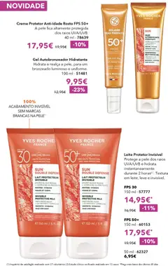 Pré-visualização Creme Protetor Anti-Idade Rosto FPS 50+, A pele fica altamente protegida dos raios UVA/UVB. 40 ml válido de 31.03.2026 | Página: 50