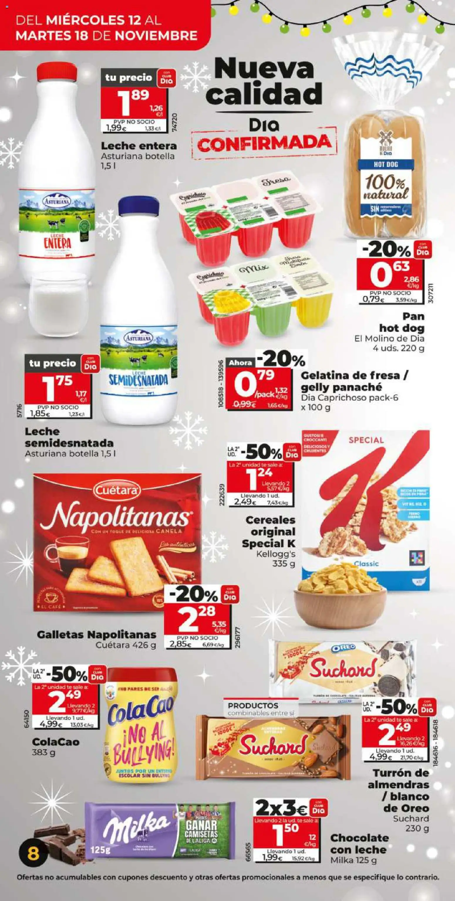 Dia - folleto Market │ válido desde el 12.11.2025 | Página: 8 | Productos: Chocolate, Cereales, Té, Chocolate con leche
