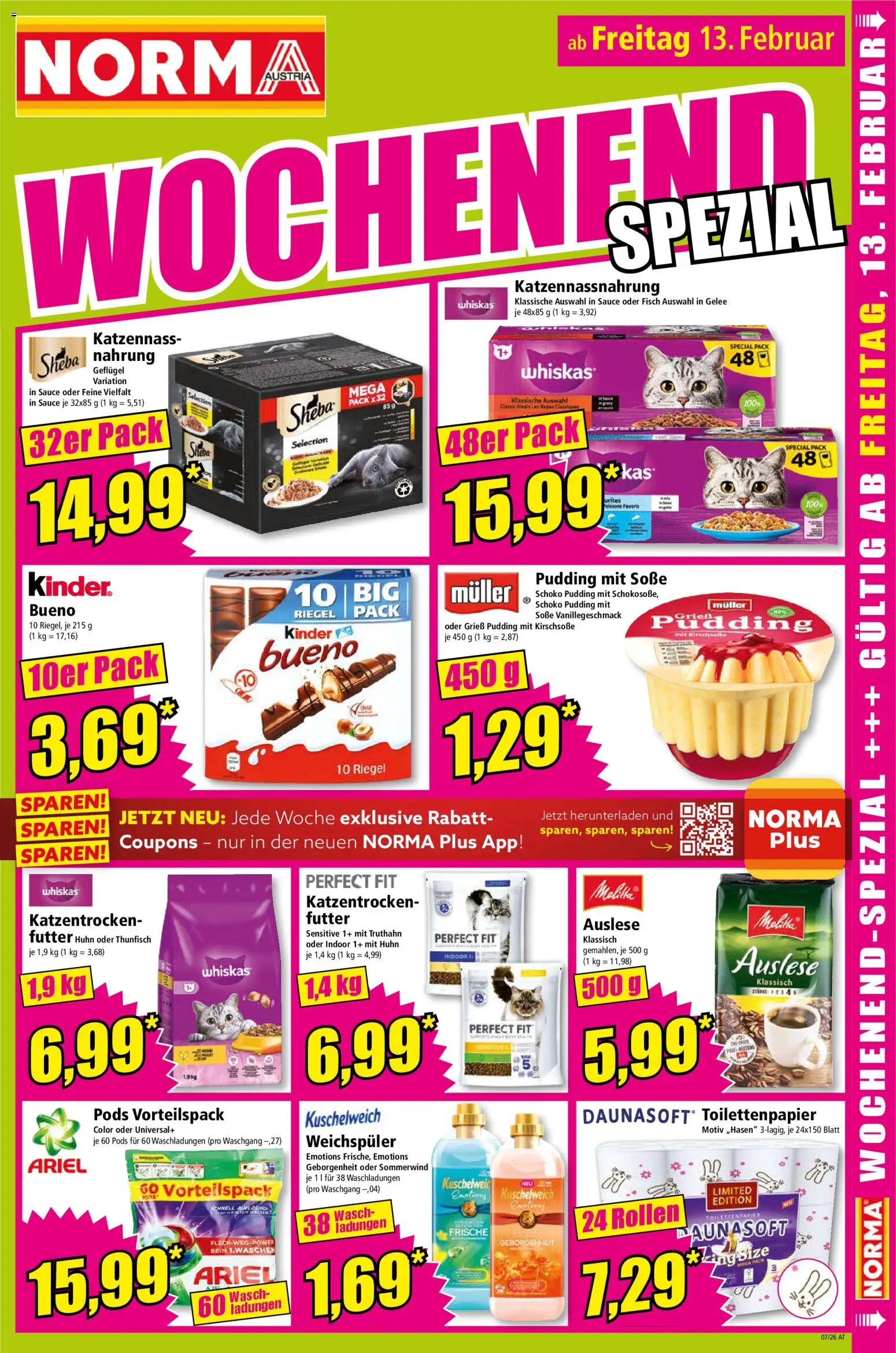 Norma Flugblatt gültig ab 09.02.2026 | Seite: 17 | Produkte: Soße, Matériel de rangement Fitness, Fisch, Weichspüler