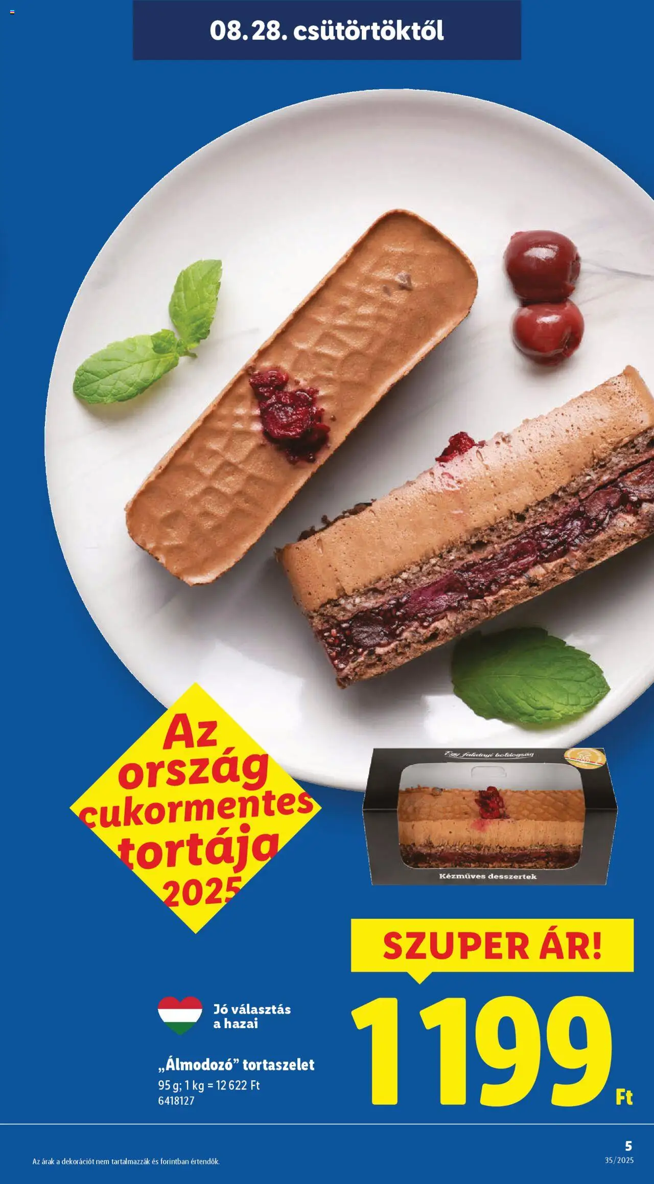 Lidl akciós ujság - amely érvényes a következő dátumtól: 28.08.2025 | Oldal: 3 | Termékek: Desszertek