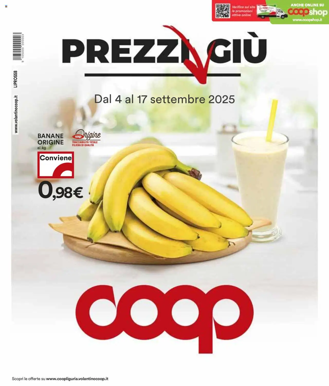 Volantino COOP del 04.09.2025 | Pagina: 1 | Prodotti: Banane