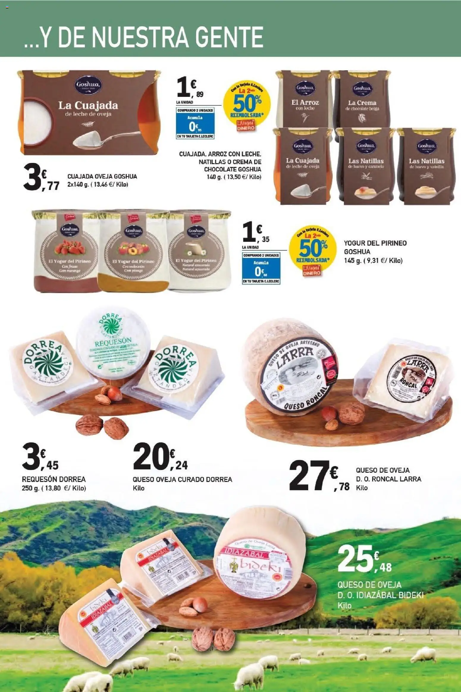 E.Leclerc - Alianz Locales │ válido desde el 25.02.2026 | Página: 17 | Productos: Leche, Yogur, Chocolate, Crema