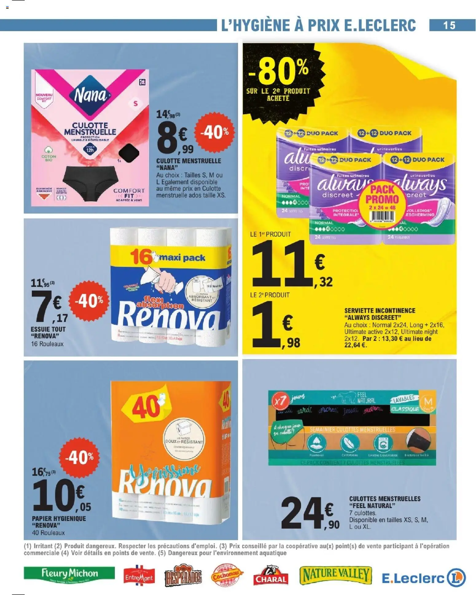 {H1} | Page: 15 | Produits: Coton, Culottes menstruelles, Culotte