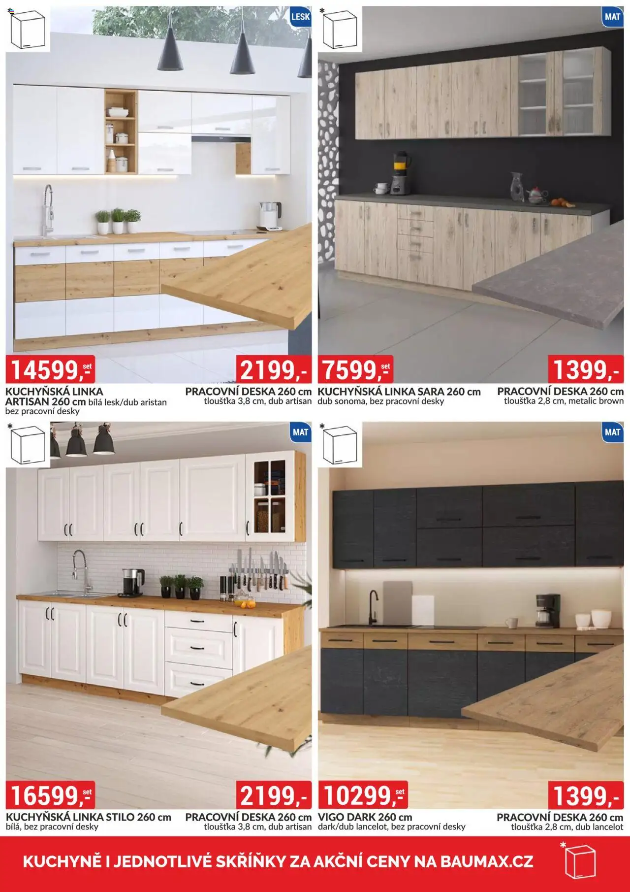 BAUMAX leták - Bydlení na míru od 01.10.2025 | Strana: 33 | Produkty: Kuchyňská linka, Pracovní deska, Desky, Kuchyně